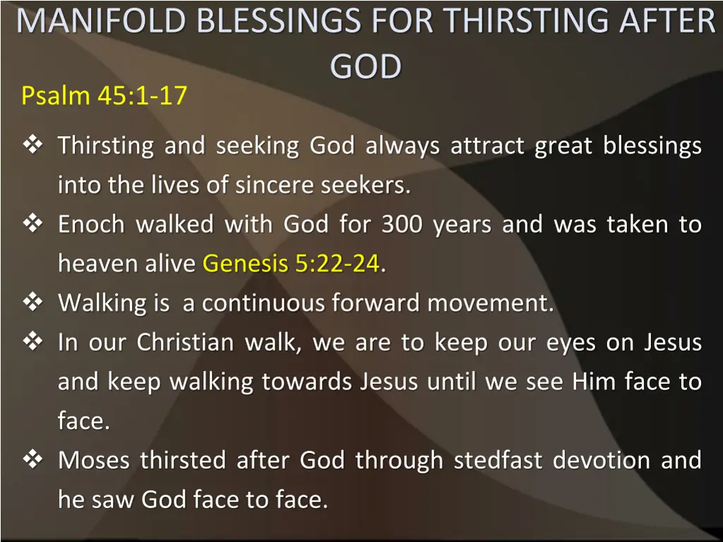 manifold blessings for thirsting after god psalm