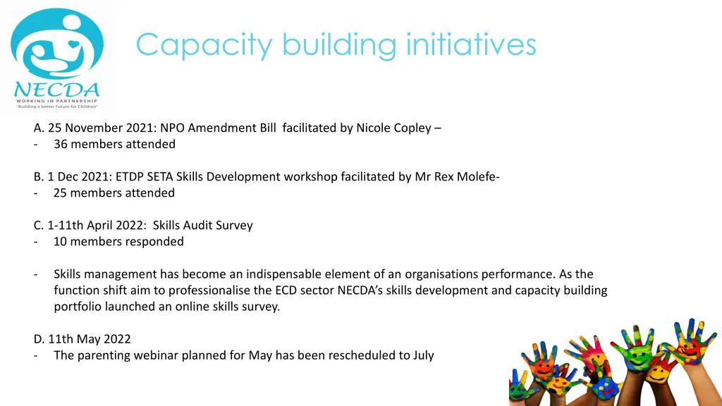 capacity building initiatives