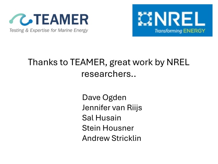 thanks to teamer great work by nrel researchers