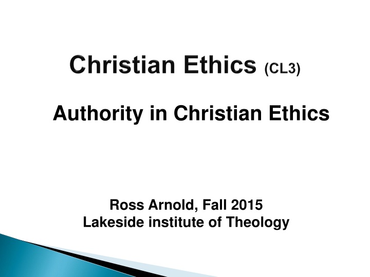 authority in christian ethics