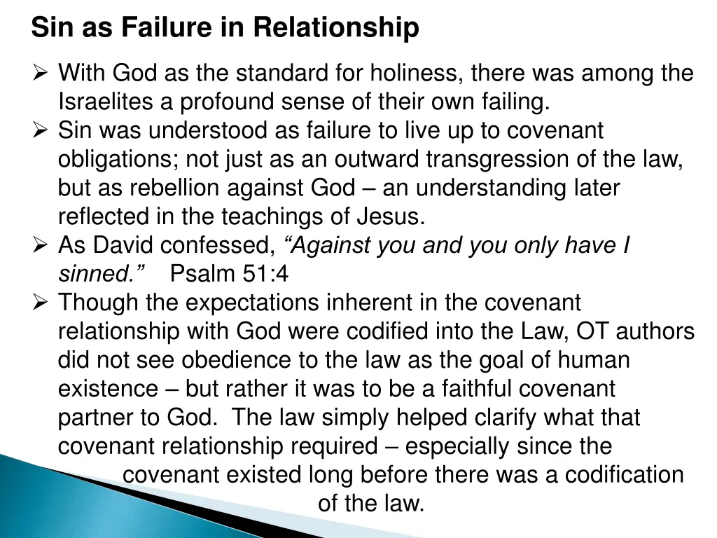 sin as failure in relationship