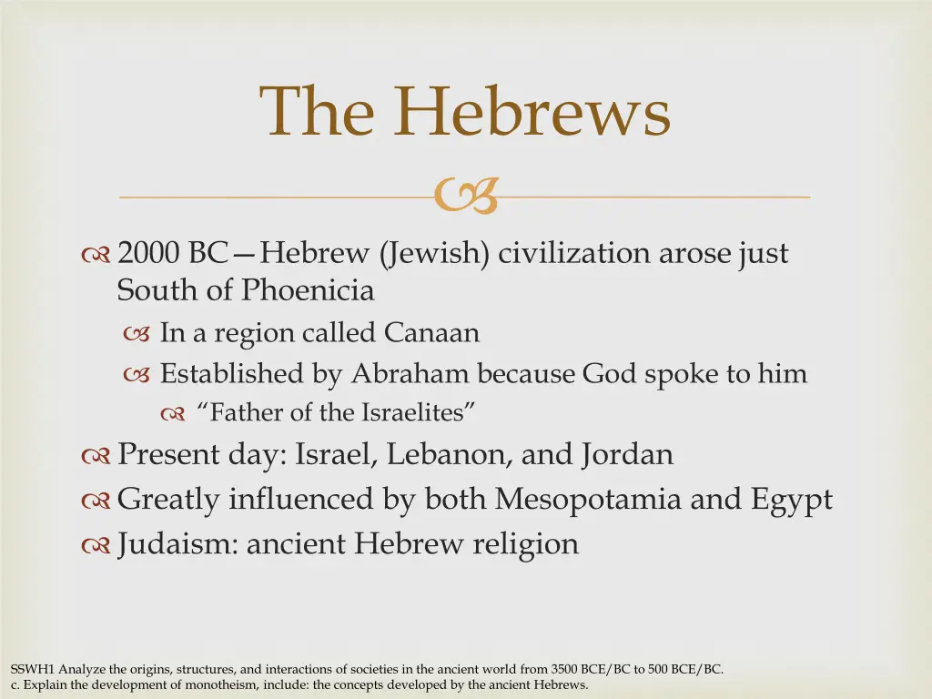 the hebrews