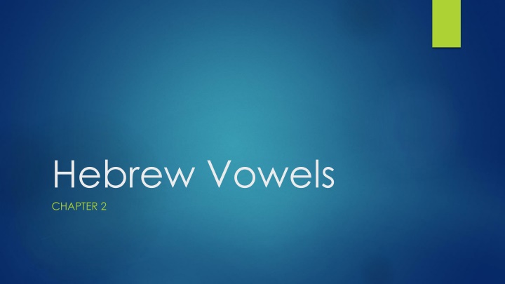 hebrew vowels chapter 2