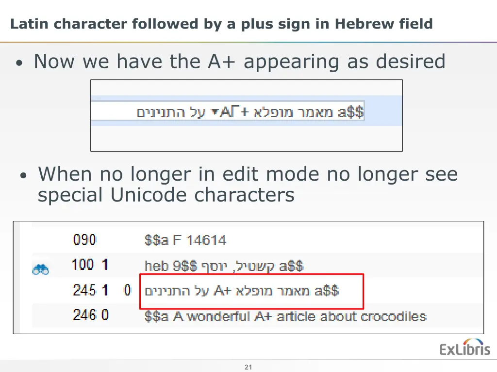 latin character followed by a plus sign in hebrew 10