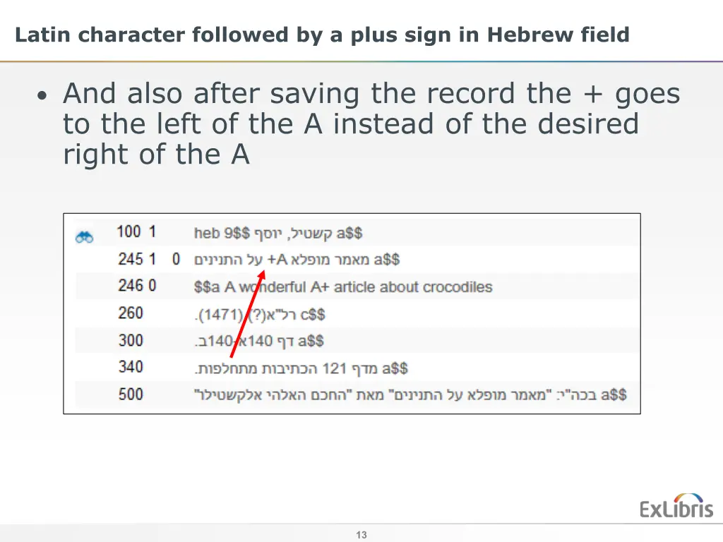 latin character followed by a plus sign in hebrew 2