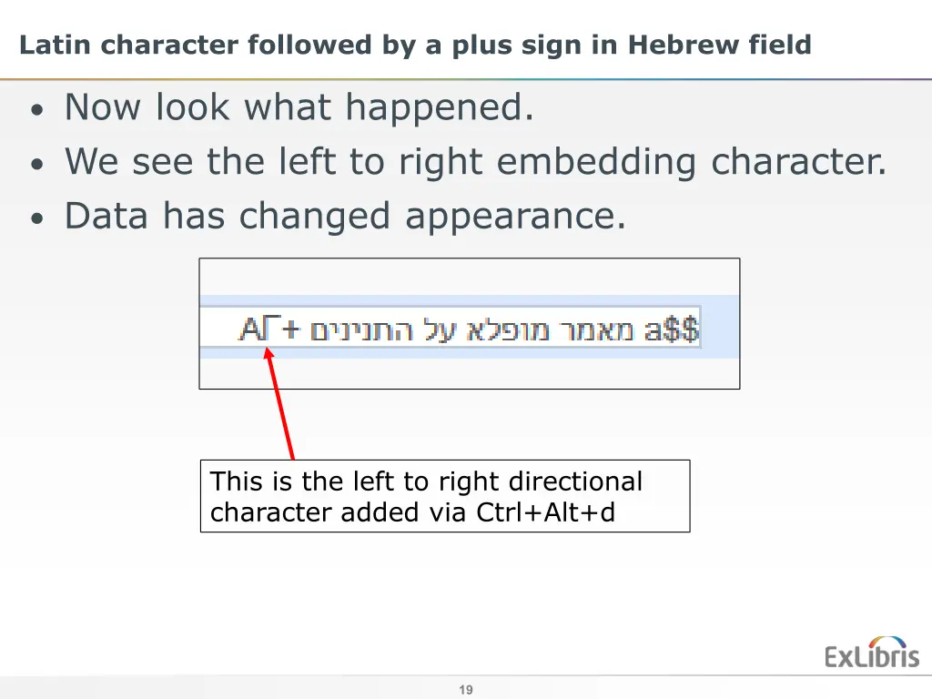 latin character followed by a plus sign in hebrew 8