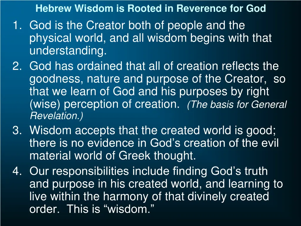 hebrew wisdom is rooted in reverence