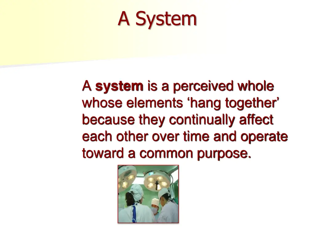 a system