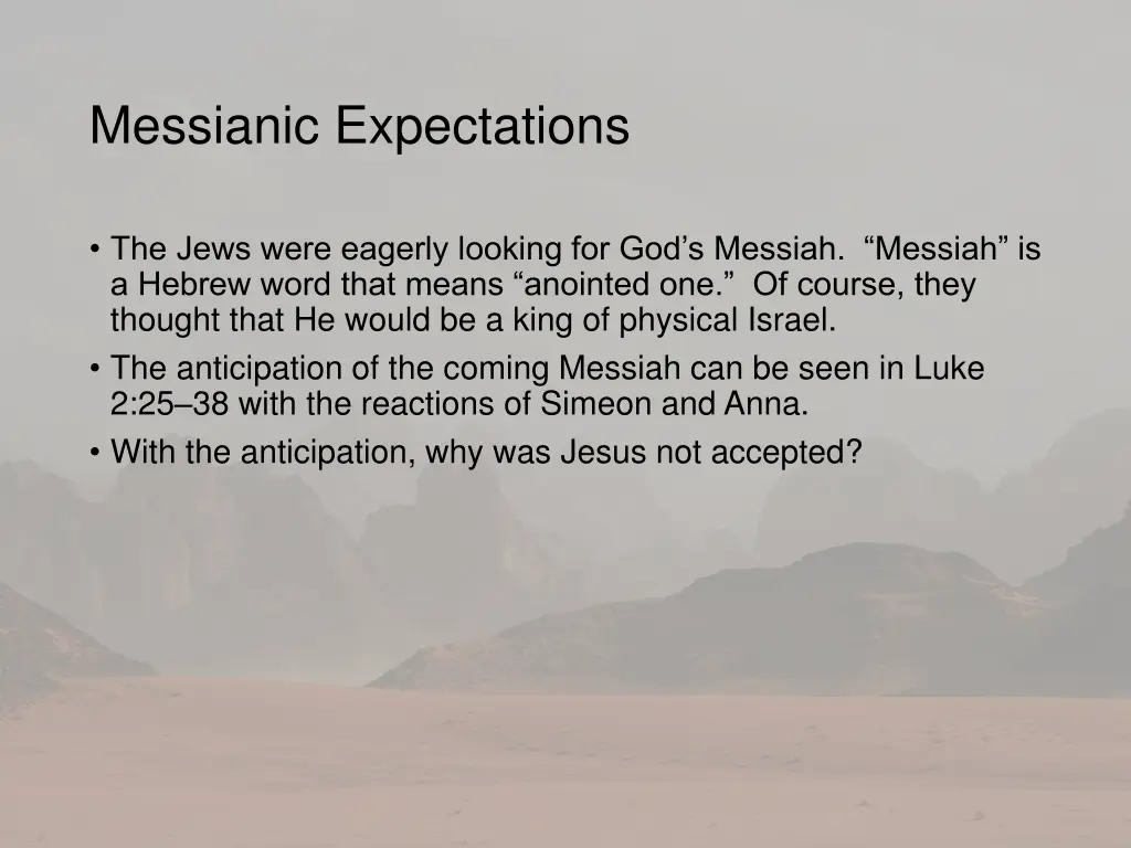 messianic expectations