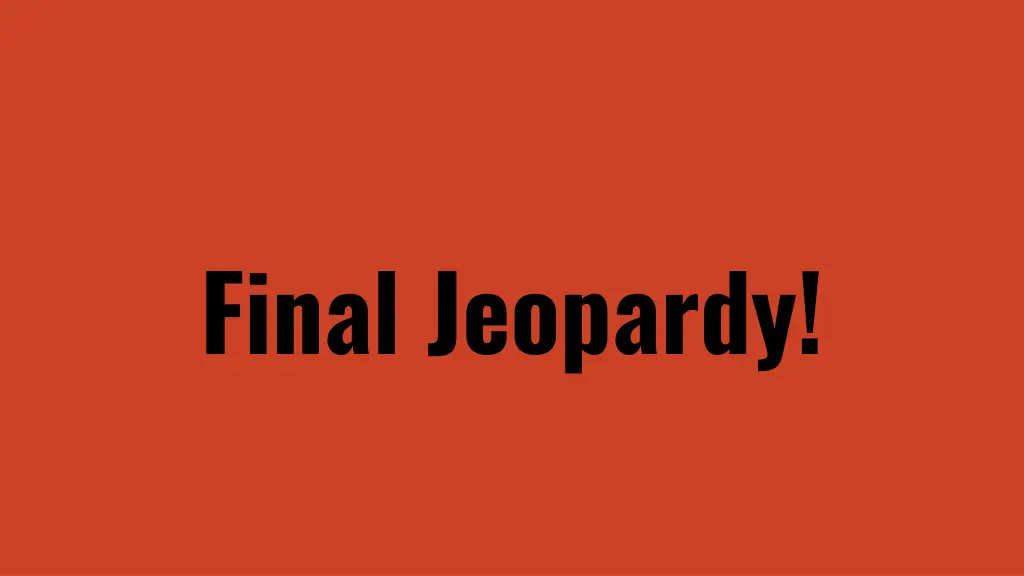 final jeopardy