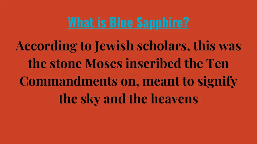 what is blue sapphire according to jewish