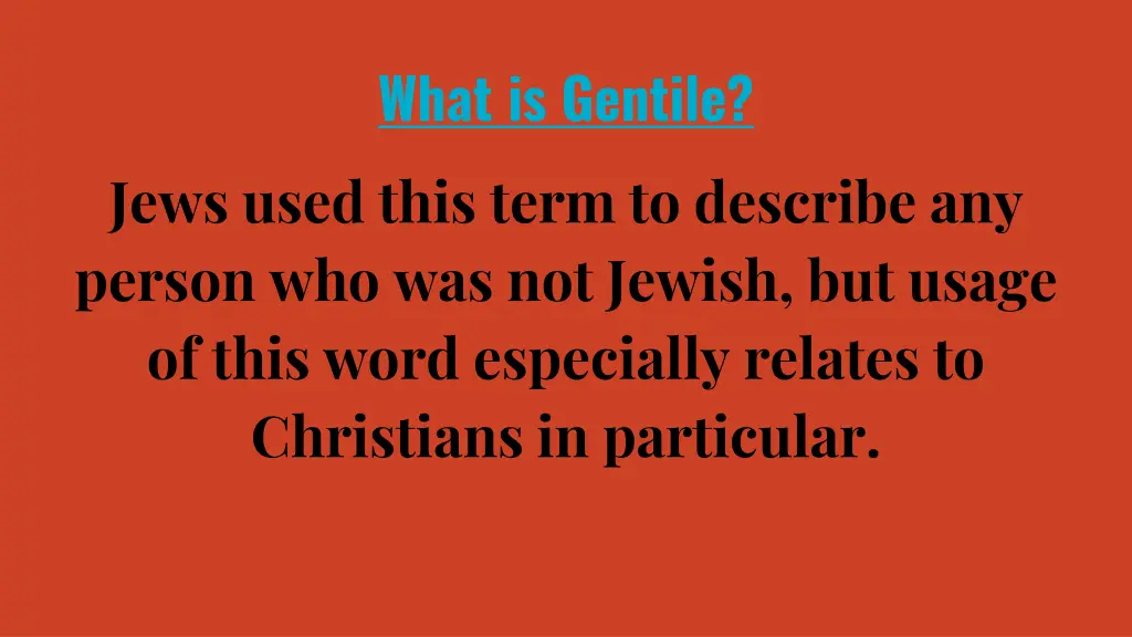 what is gentile