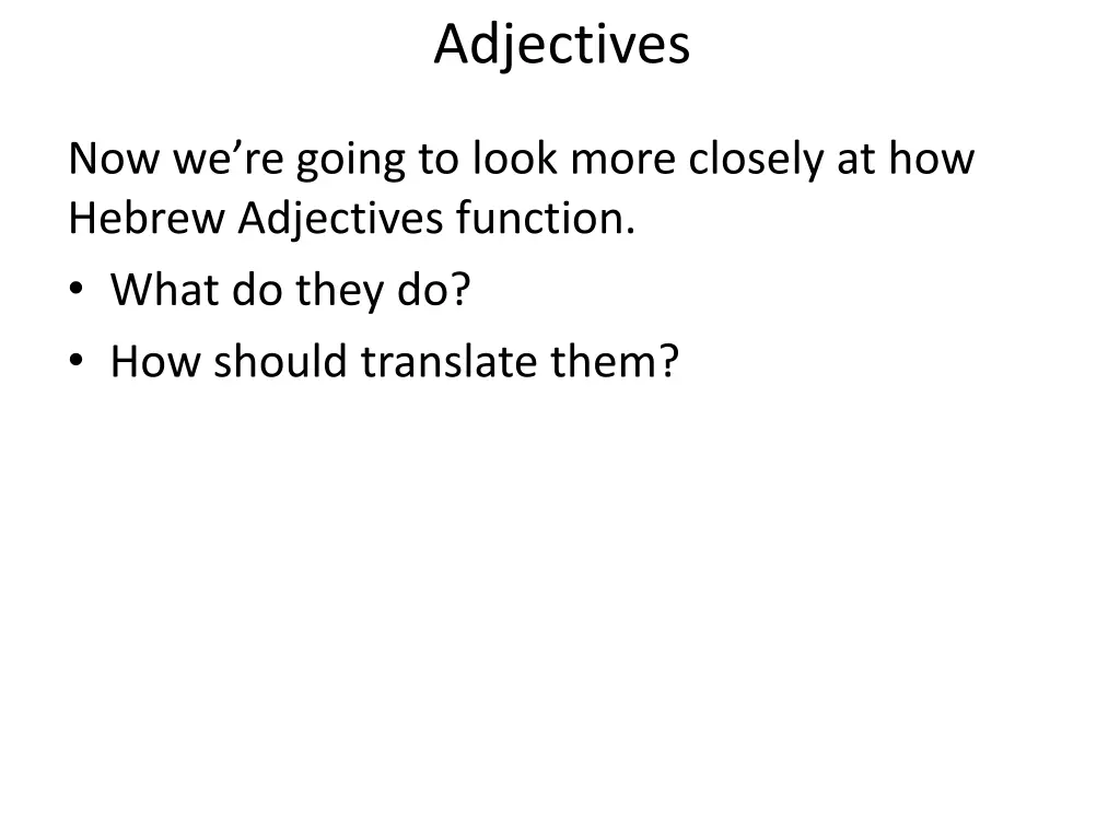 adjectives 1