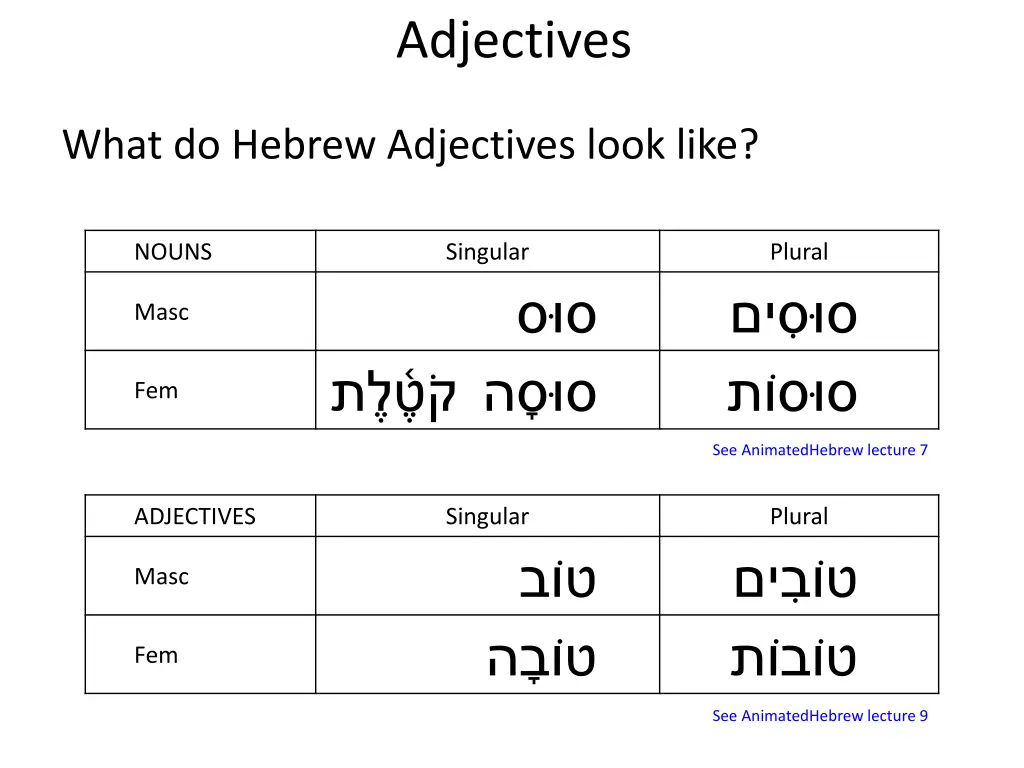 adjectives