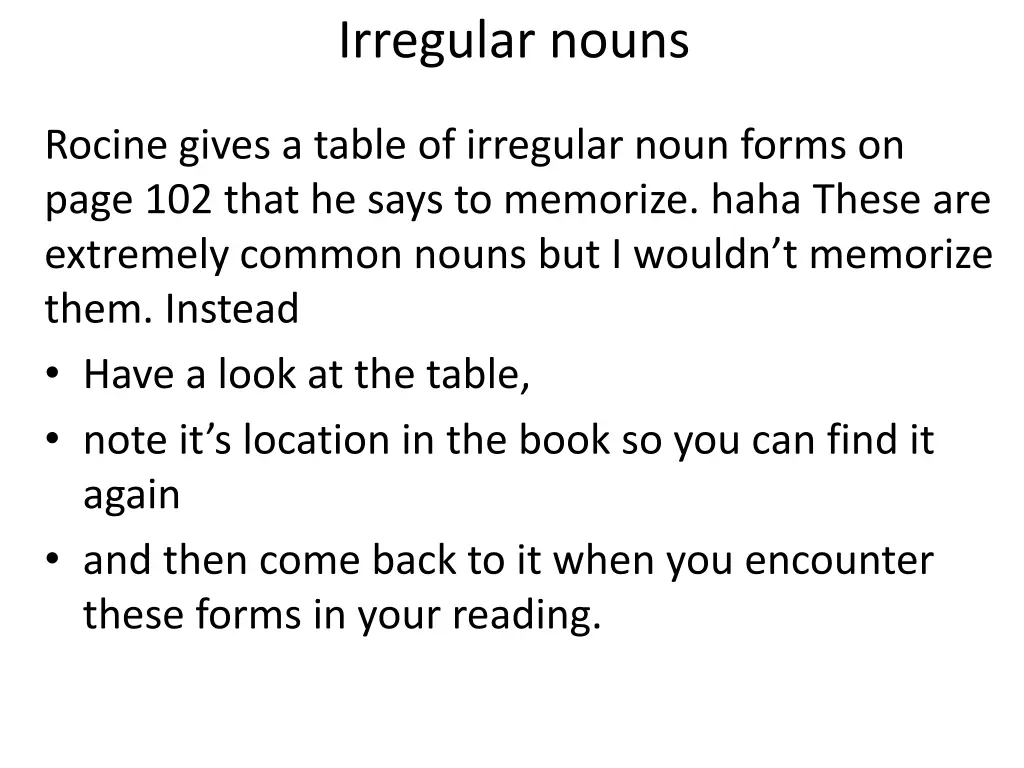 irregular nouns