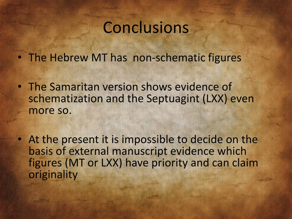 conclusions