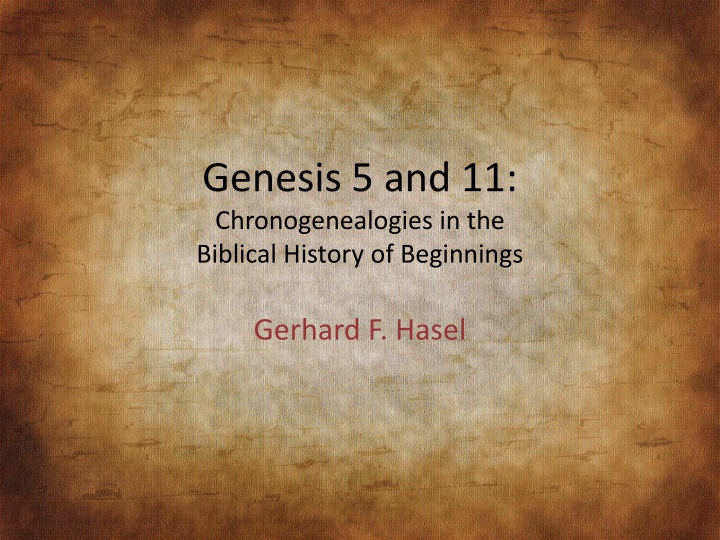 genesis 5 and 11 chronogenealogies