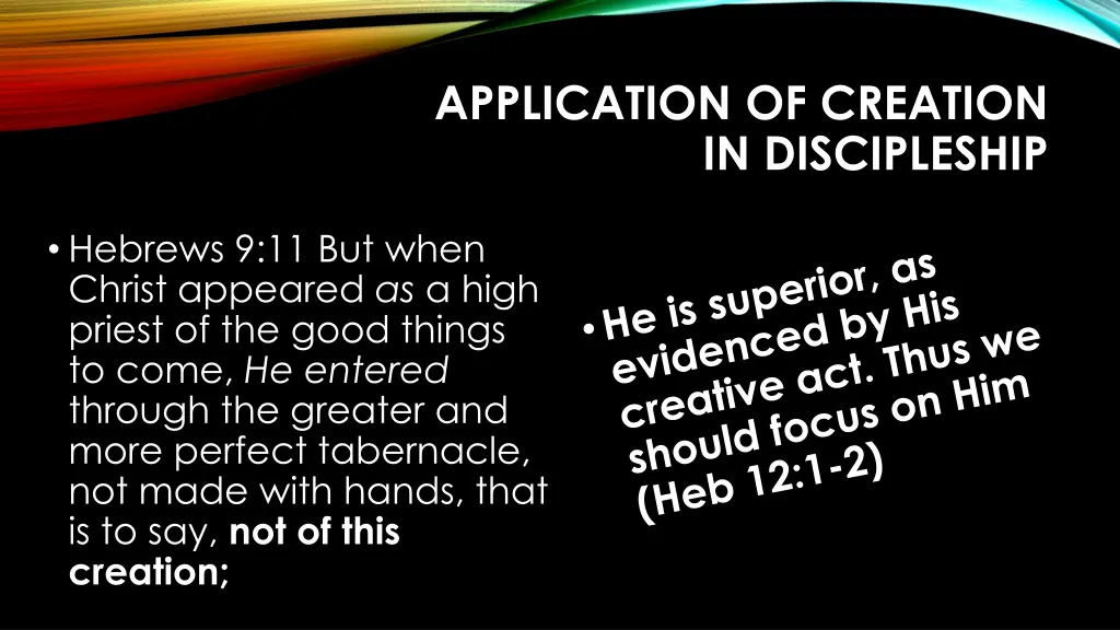 application of creation in discipleship 14