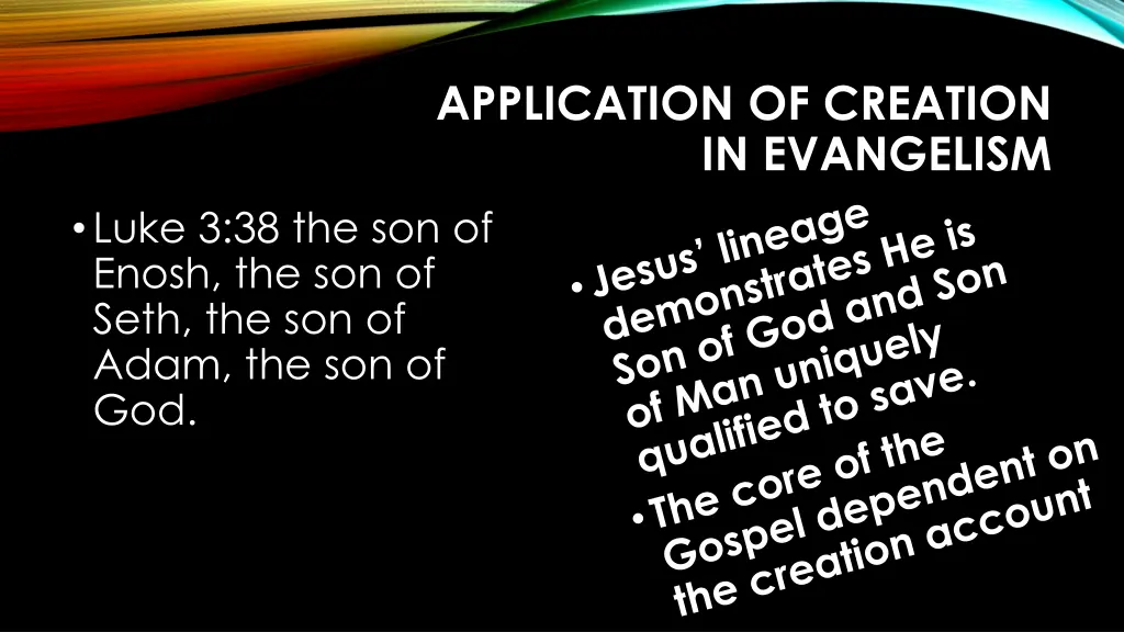 application of creation in evangelism 1