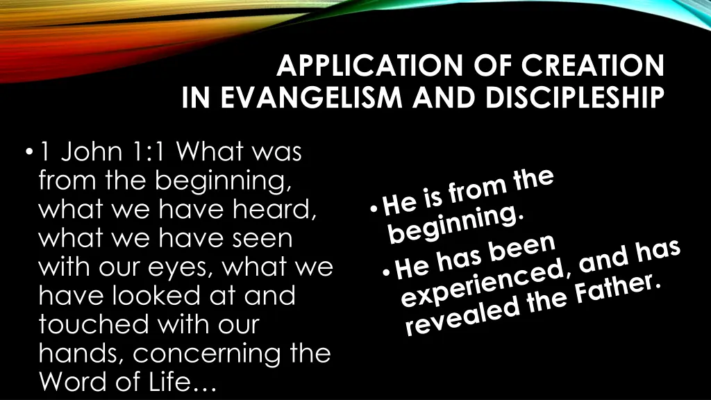 application of creation in evangelism 15