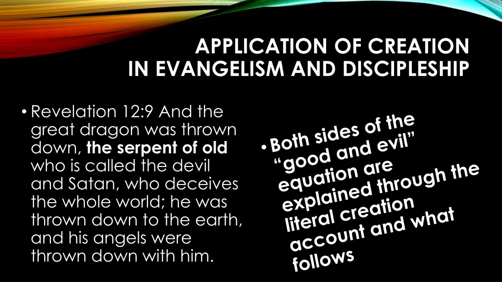 application of creation in evangelism 18