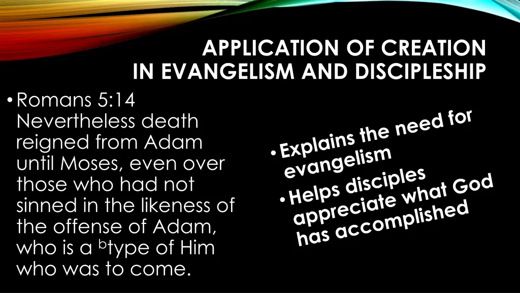 application of creation in evangelism 8