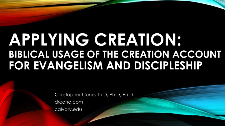 applying creation biblical usage of the creation