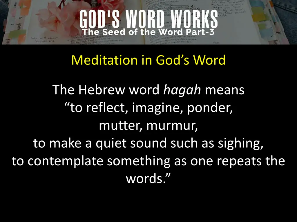 meditation in god s word 1