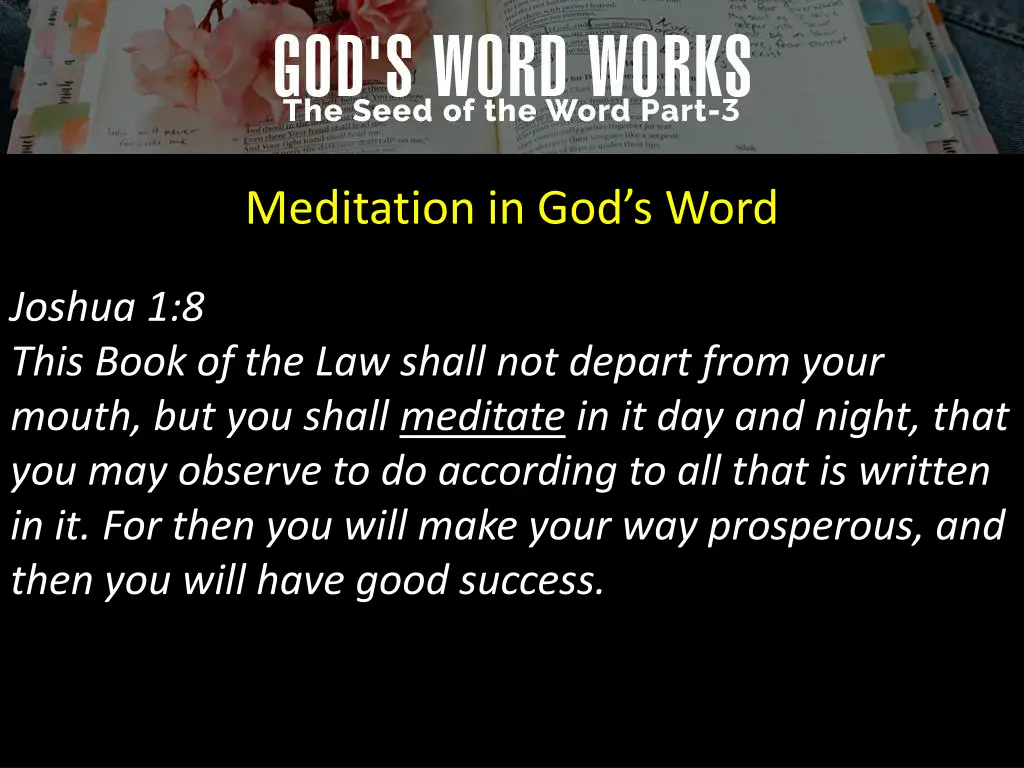 meditation in god s word