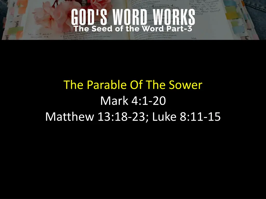 the parable of the sower mark 4 1 20 matthew