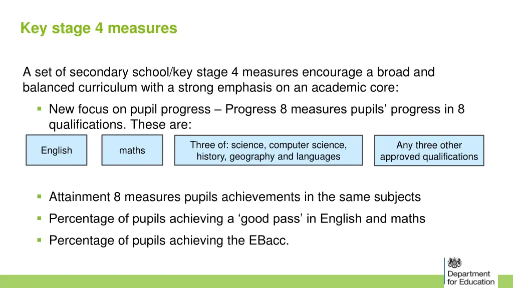 key stage 4 measures