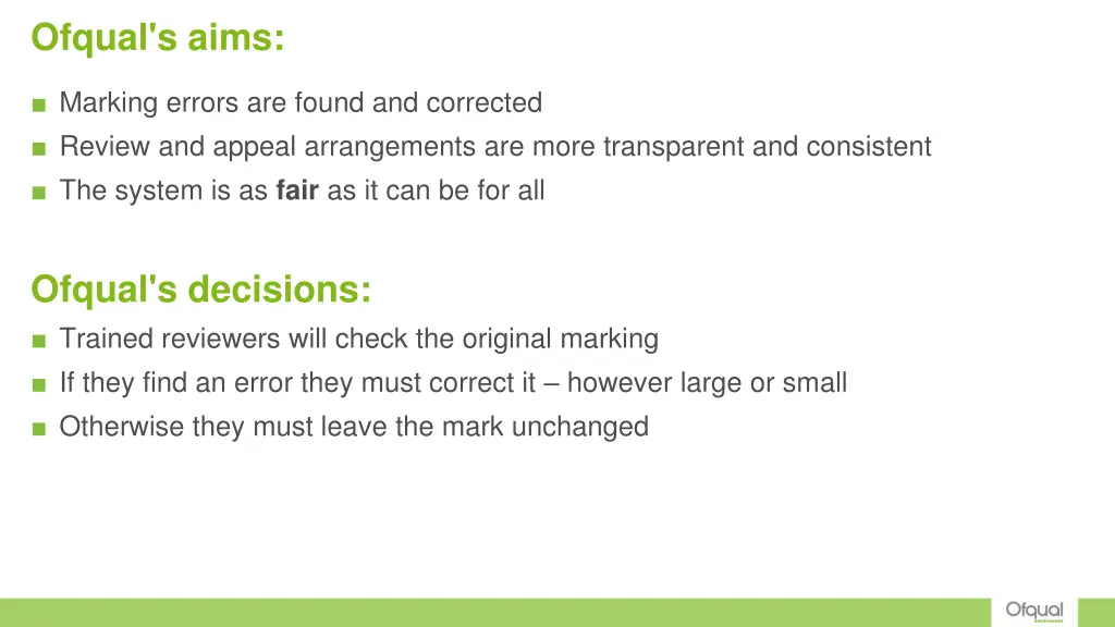 ofqual s aims