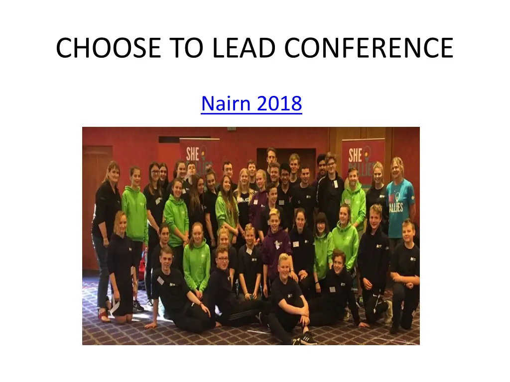 choose to lead conference