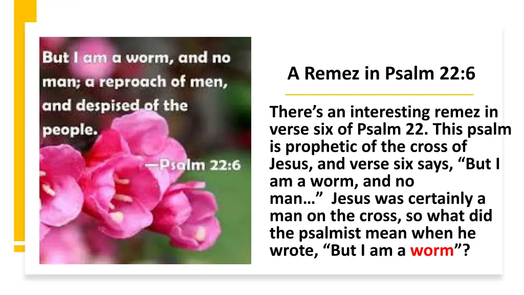 a remez in psalm 22 6