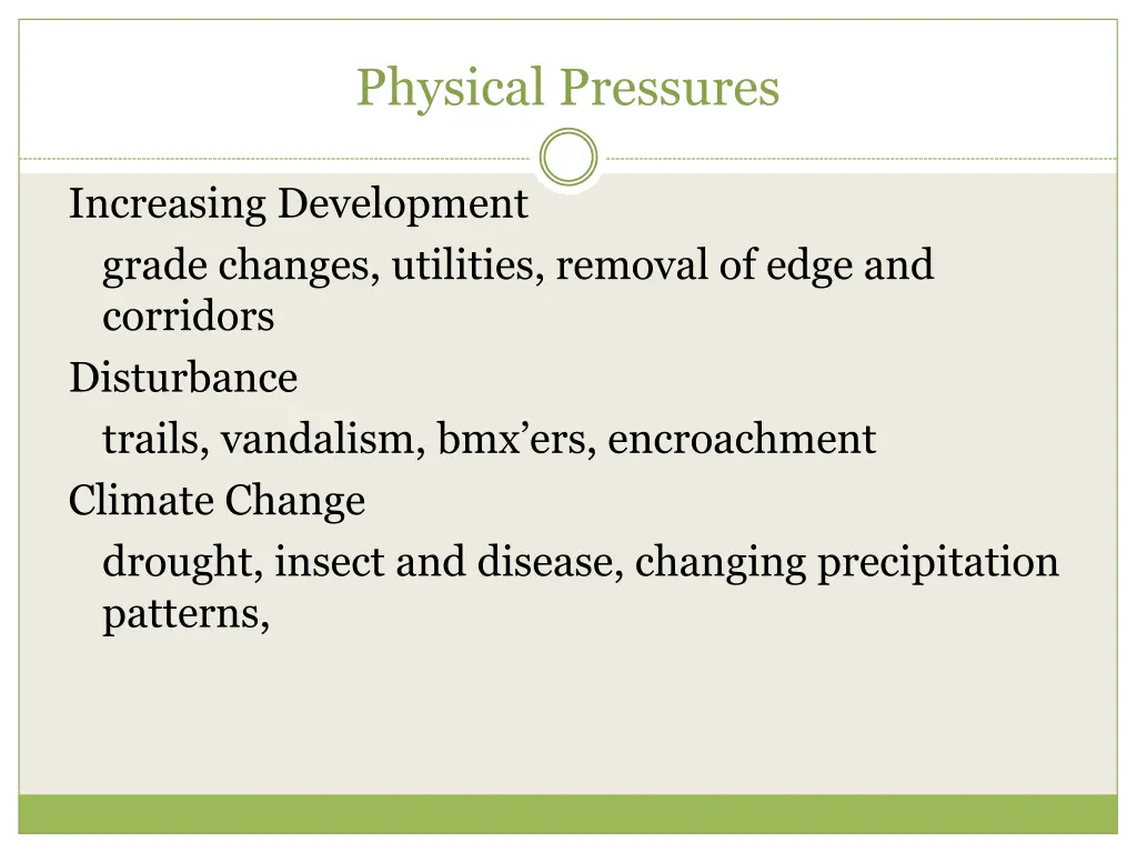 physical pressures