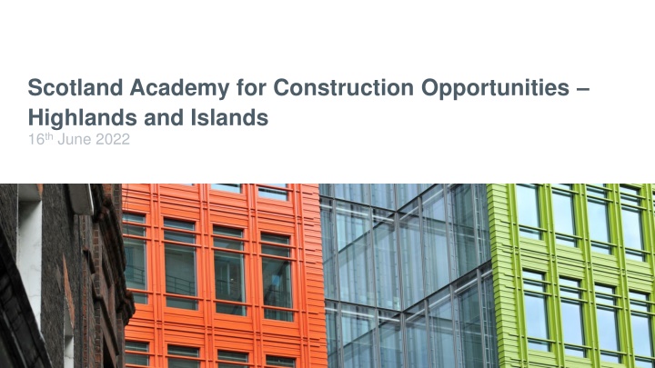 scotland academy for construction opportunities