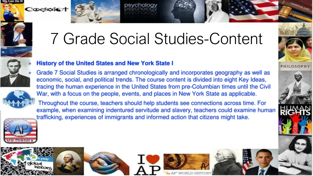 7 grade social studies content