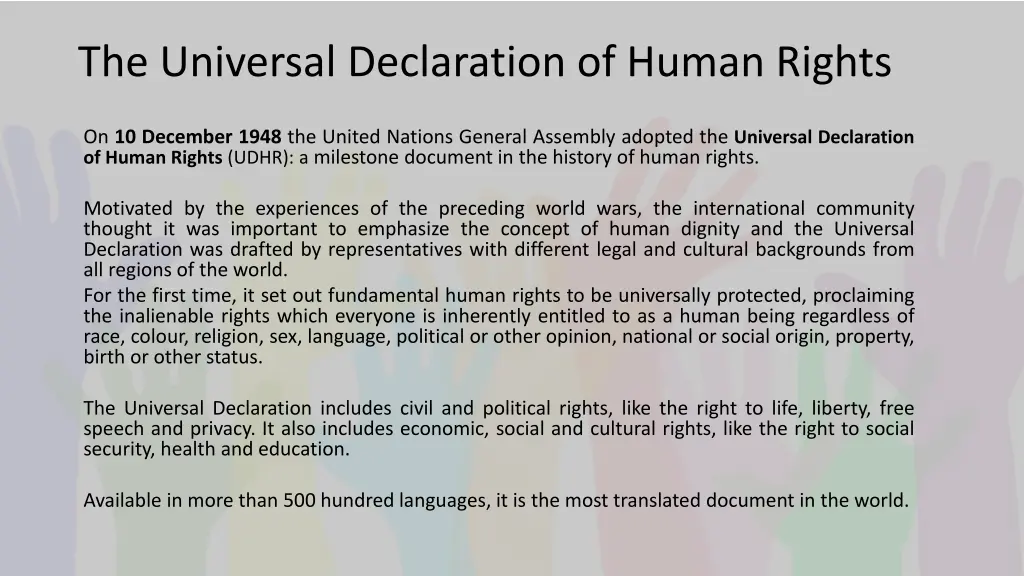 the universal declaration of human rights