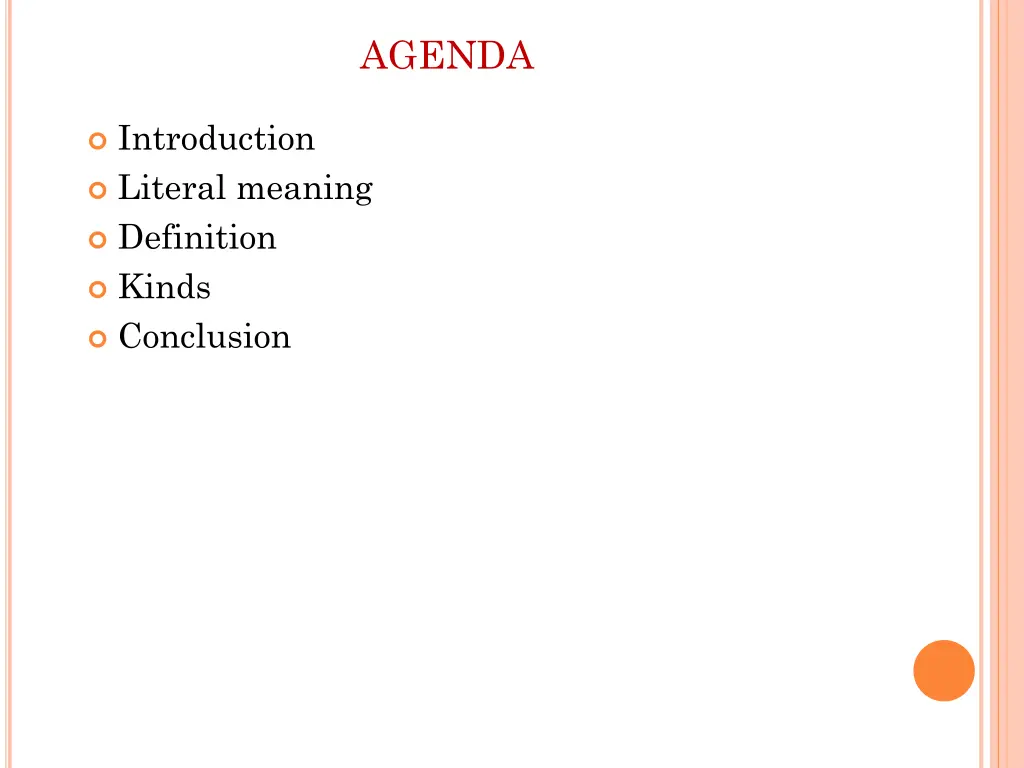 agenda