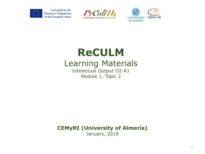 reculm learning materials intelectual output