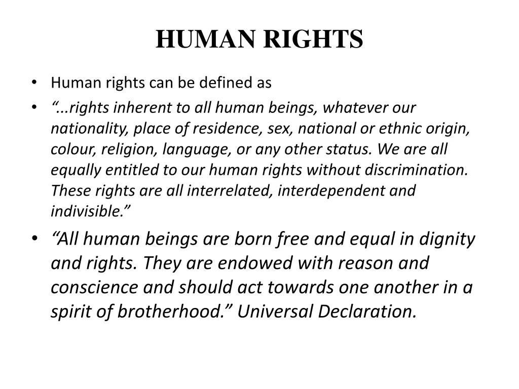 human rights