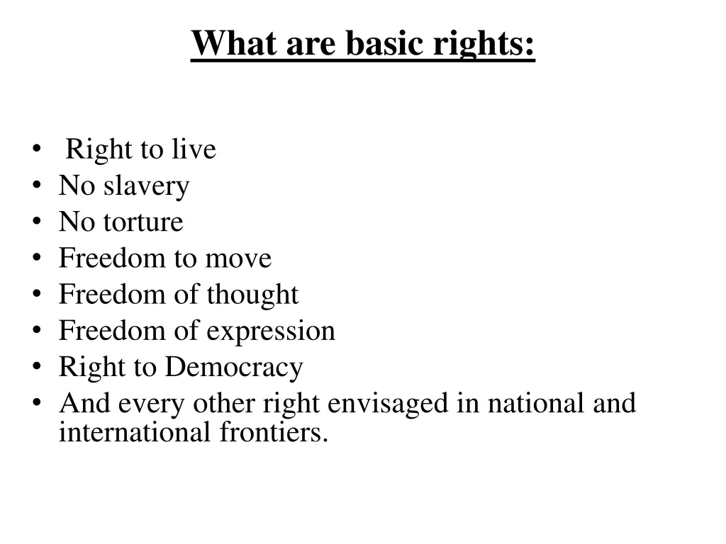 what are basic rights