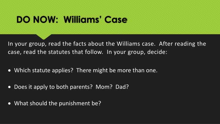 do now williams case