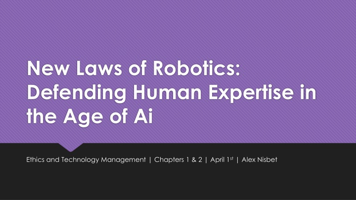 new laws of robotics defending human expertise