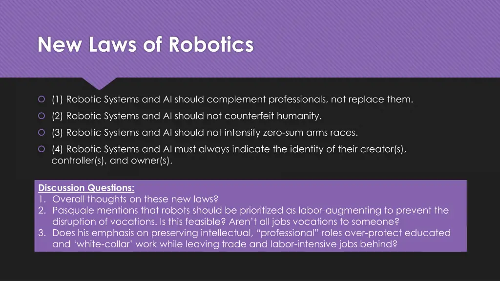 new laws of robotics