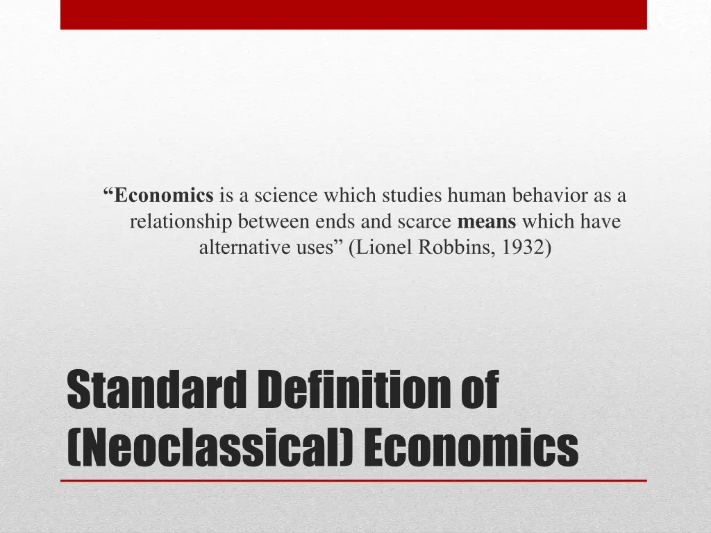 economics is a science which studies human