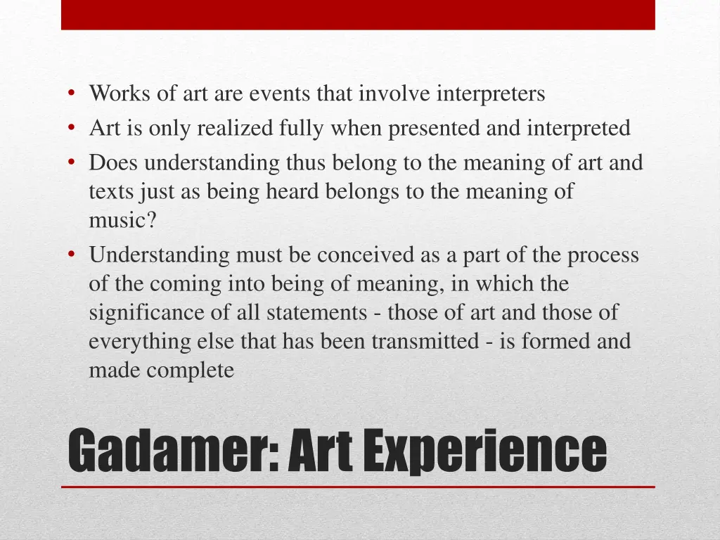 works of art are events that involve interpreters