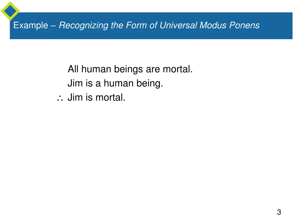 example recognizing the form of universal modus