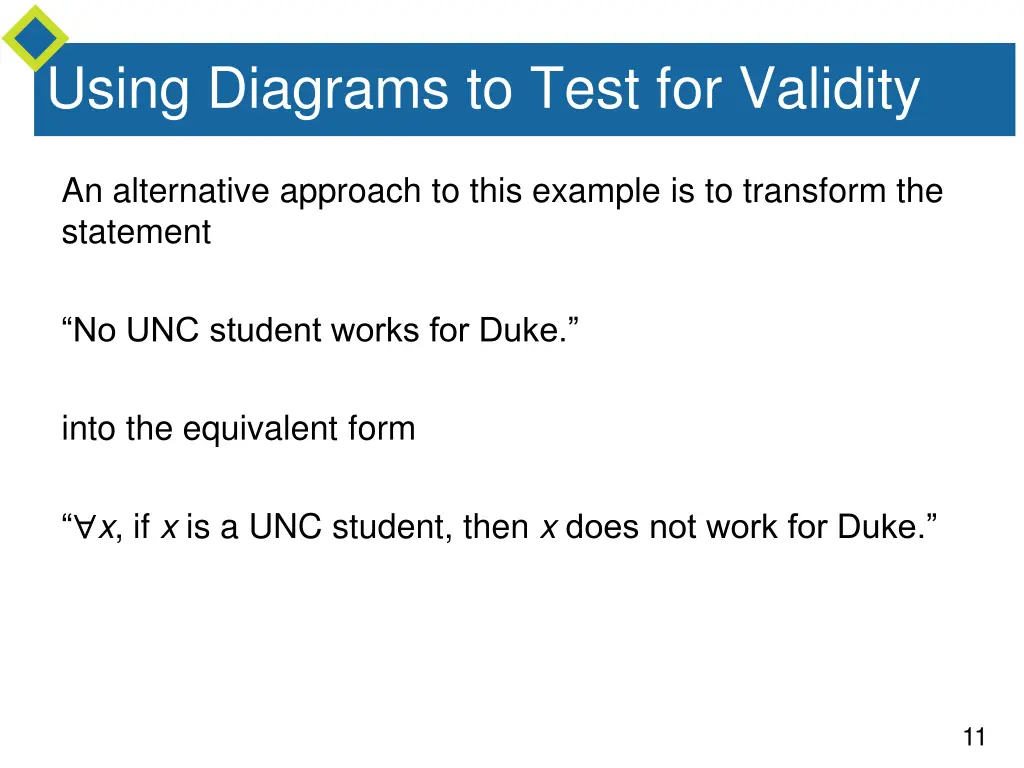 using diagrams to test for validity 2