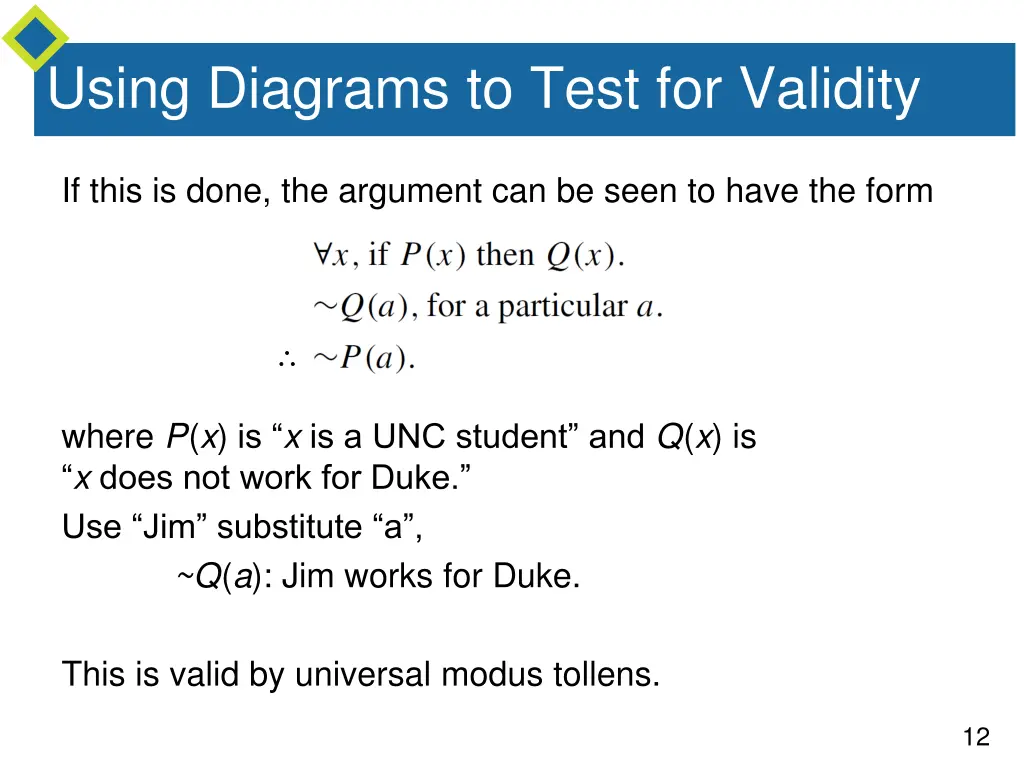 using diagrams to test for validity 3